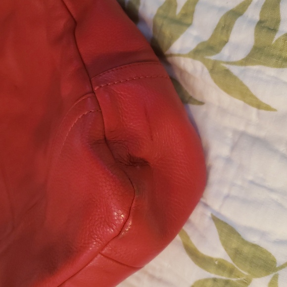 Coach Red Leather Women's Bag - Picture 5 of 12